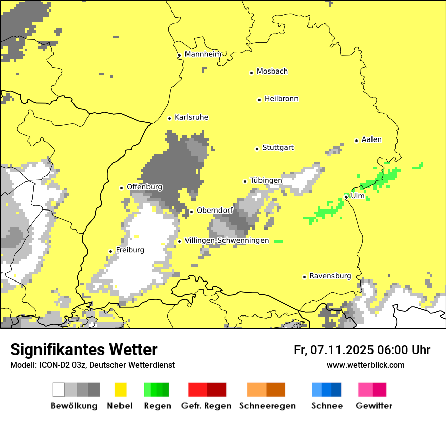 Modellkarten Signifikantes Wetter