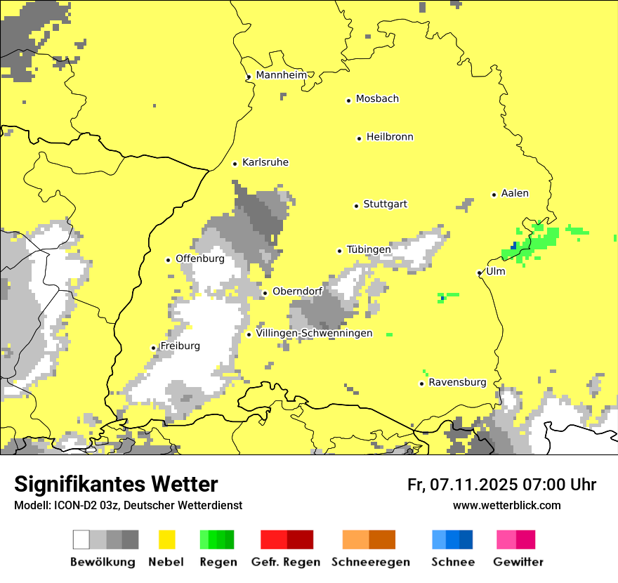 Modellkarten Signifikantes Wetter