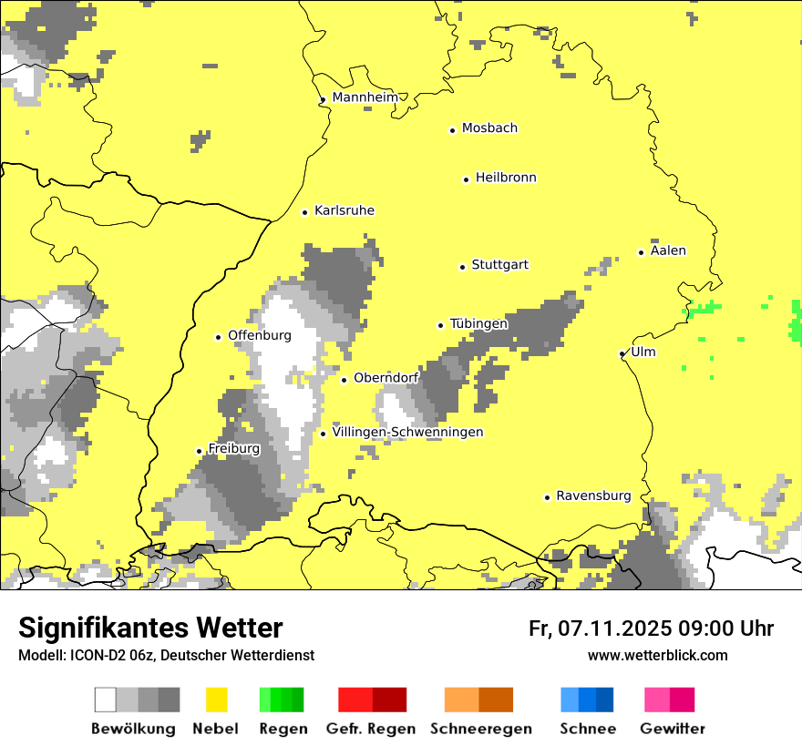 Modellkarten Signifikantes Wetter