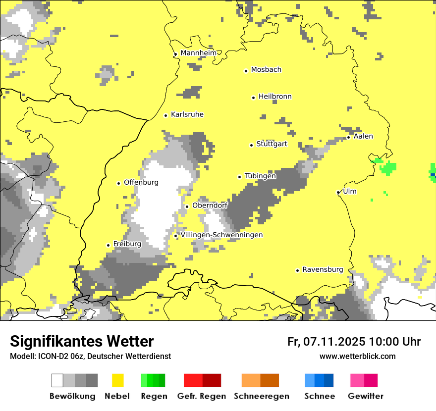 Modellkarten Signifikantes Wetter