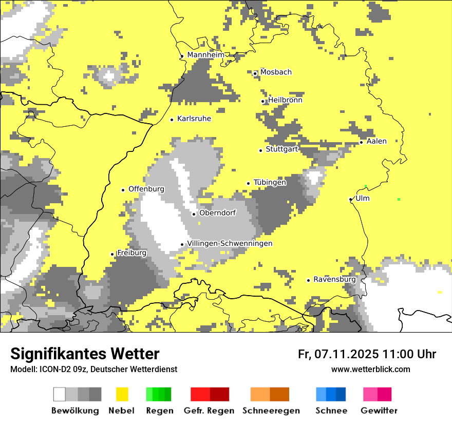 Modellkarten Signifikantes Wetter