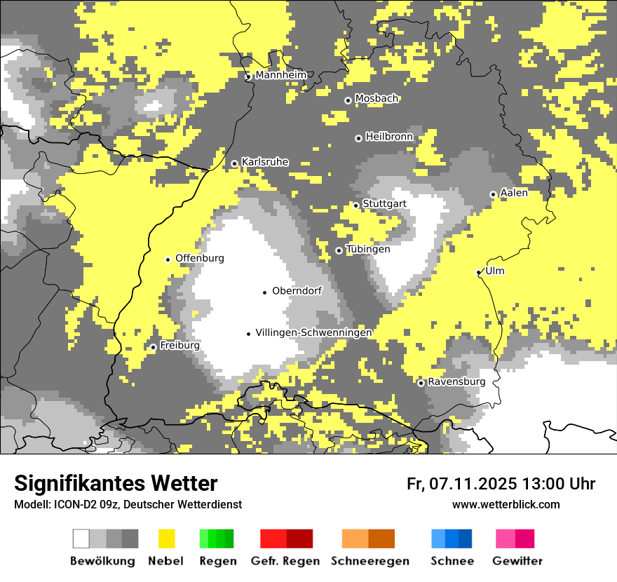 Modellkarten Signifikantes Wetter