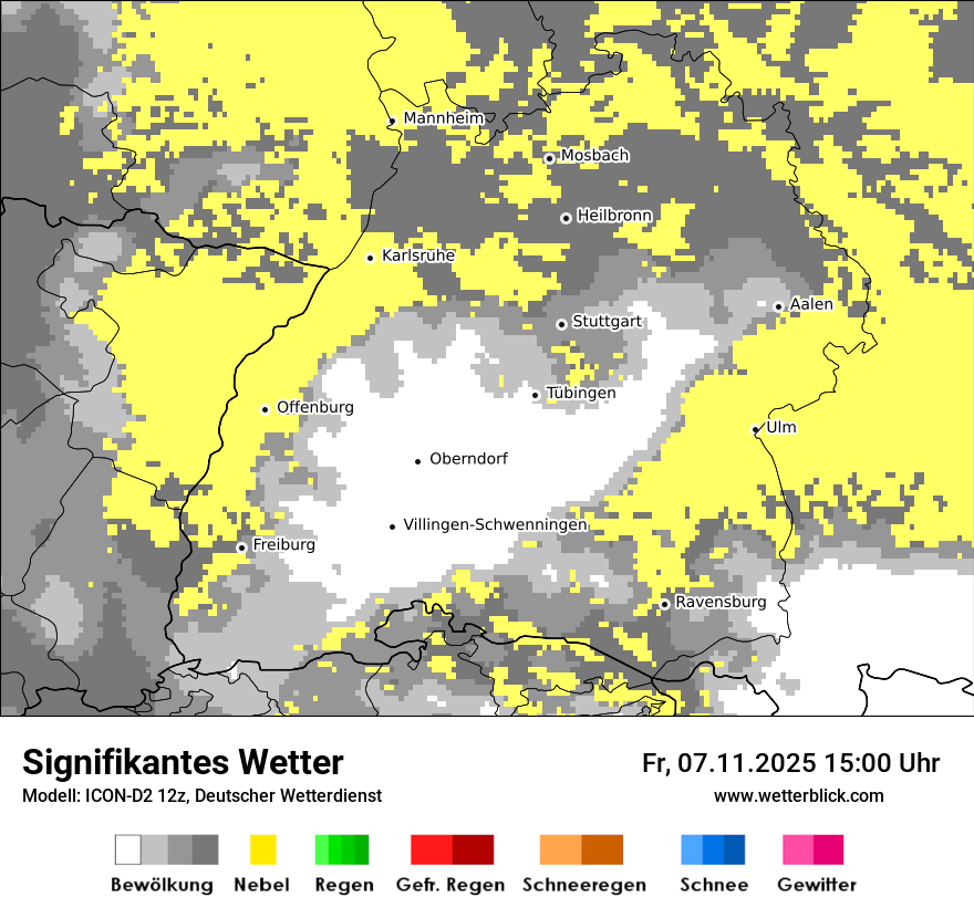 Modellkarten Signifikantes Wetter