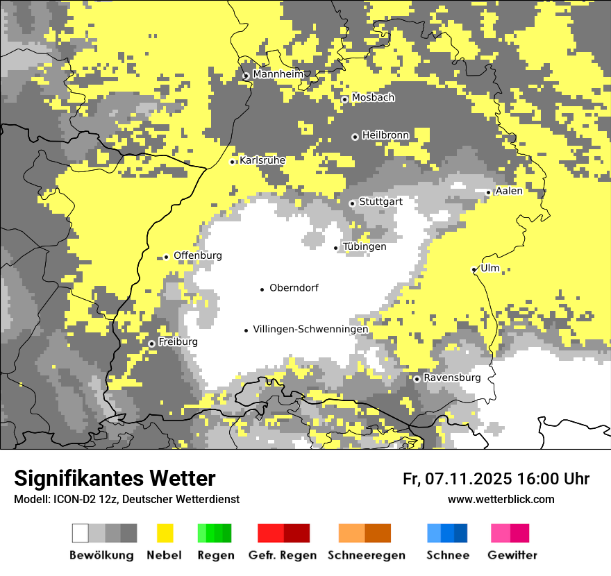 Modellkarten Signifikantes Wetter