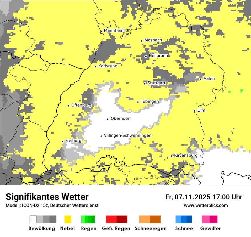 Modellkarten Signifikantes Wetter