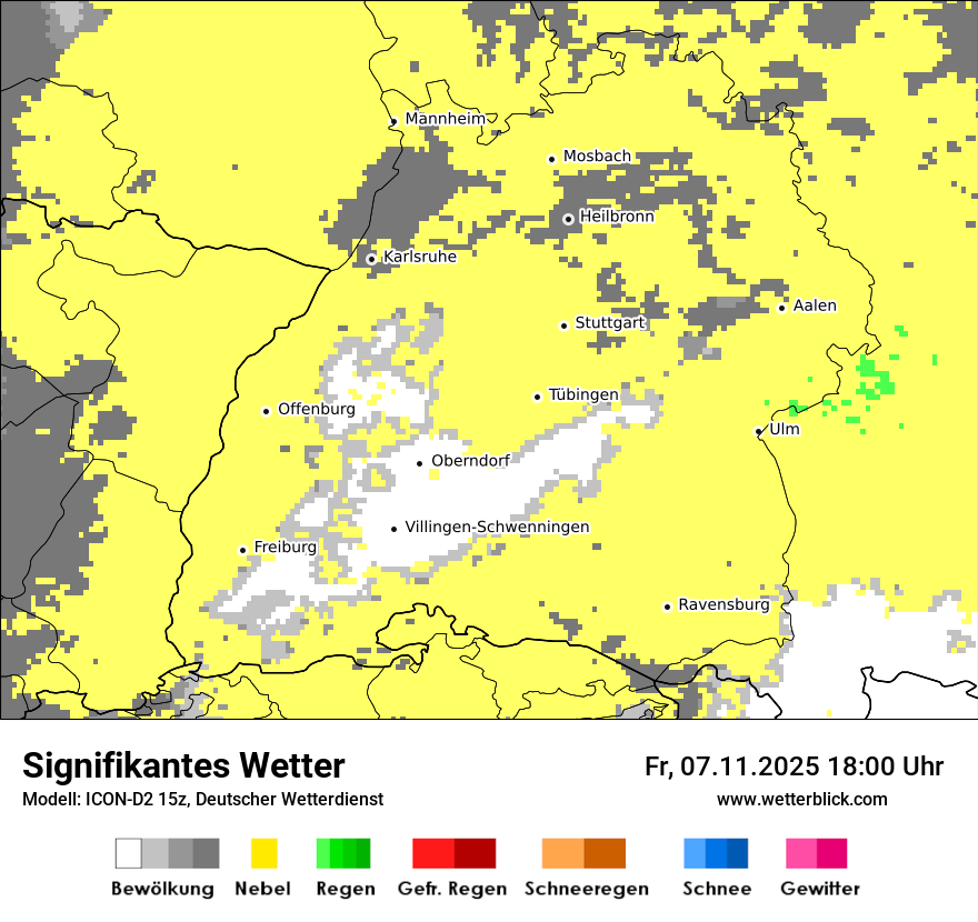 Modellkarten Signifikantes Wetter