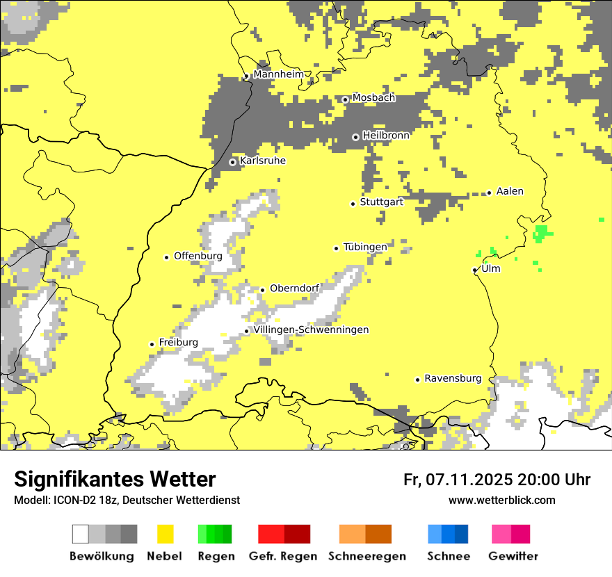 Modellkarten Signifikantes Wetter