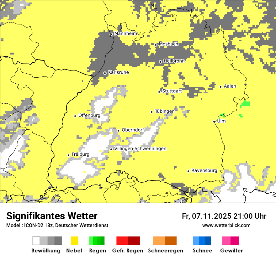 Modellkarten Signifikantes Wetter