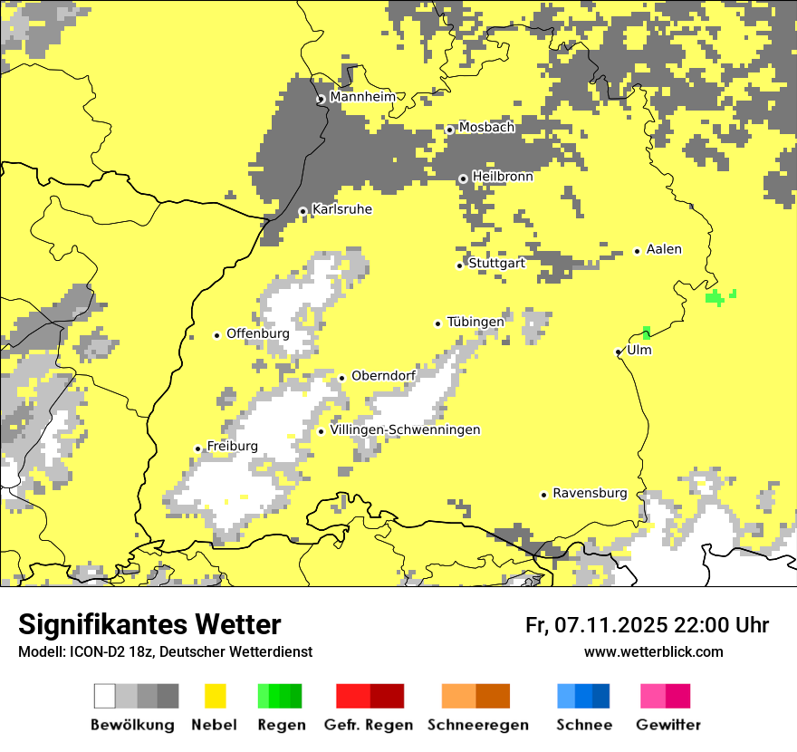 Modellkarten Signifikantes Wetter