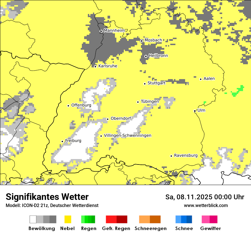 Modellkarten Signifikantes Wetter