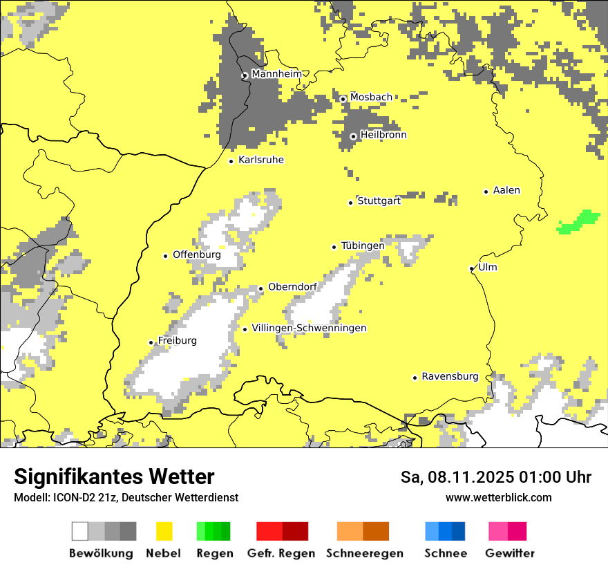 Modellkarten Signifikantes Wetter