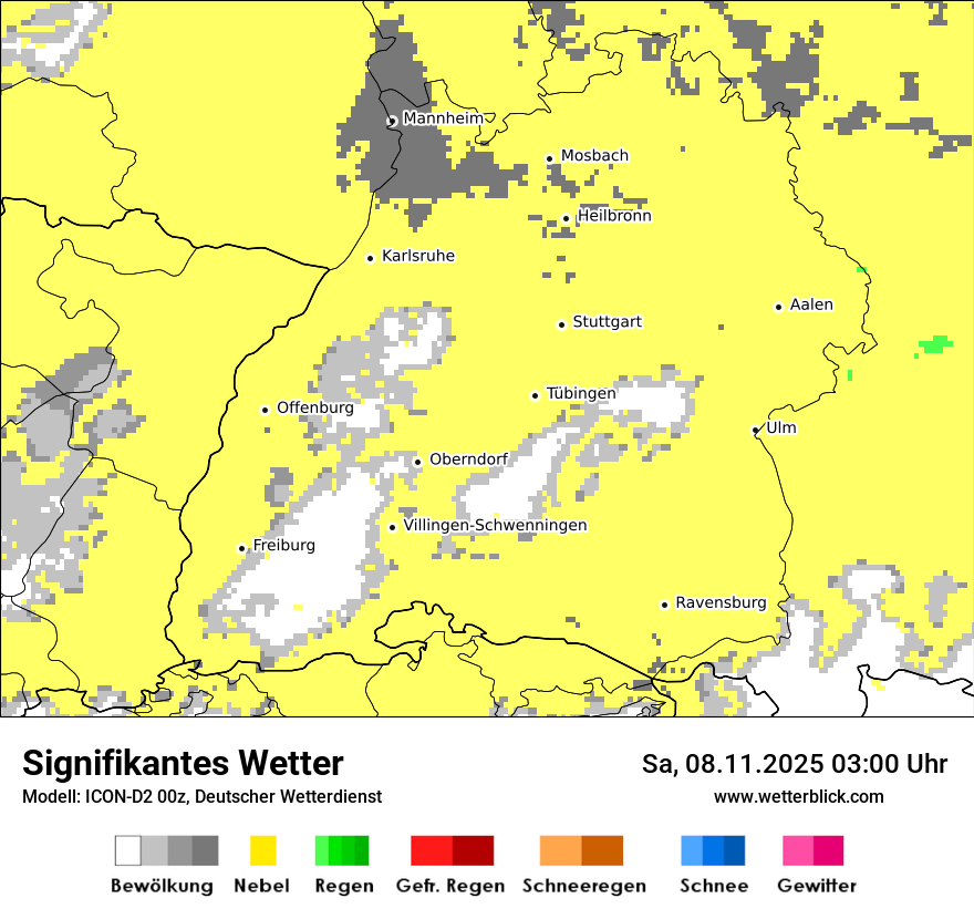 Modellkarten Signifikantes Wetter
