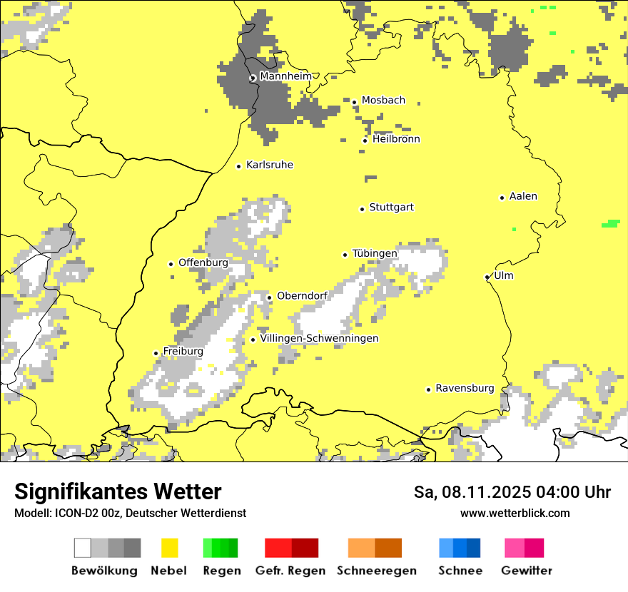 Modellkarten Signifikantes Wetter