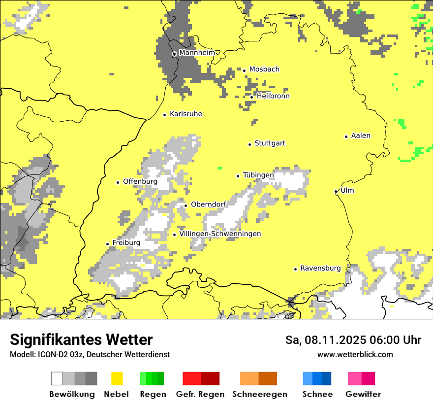 Modellkarten Signifikantes Wetter