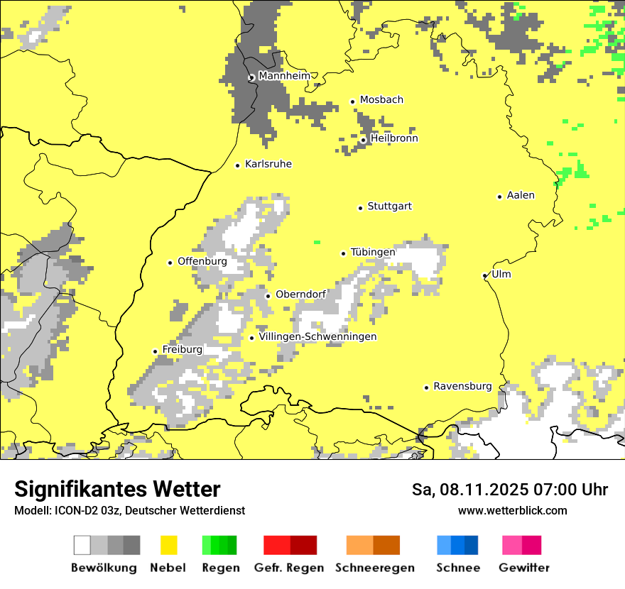 Modellkarten Signifikantes Wetter