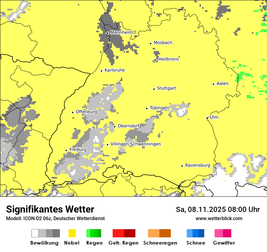 Modellkarten Signifikantes Wetter