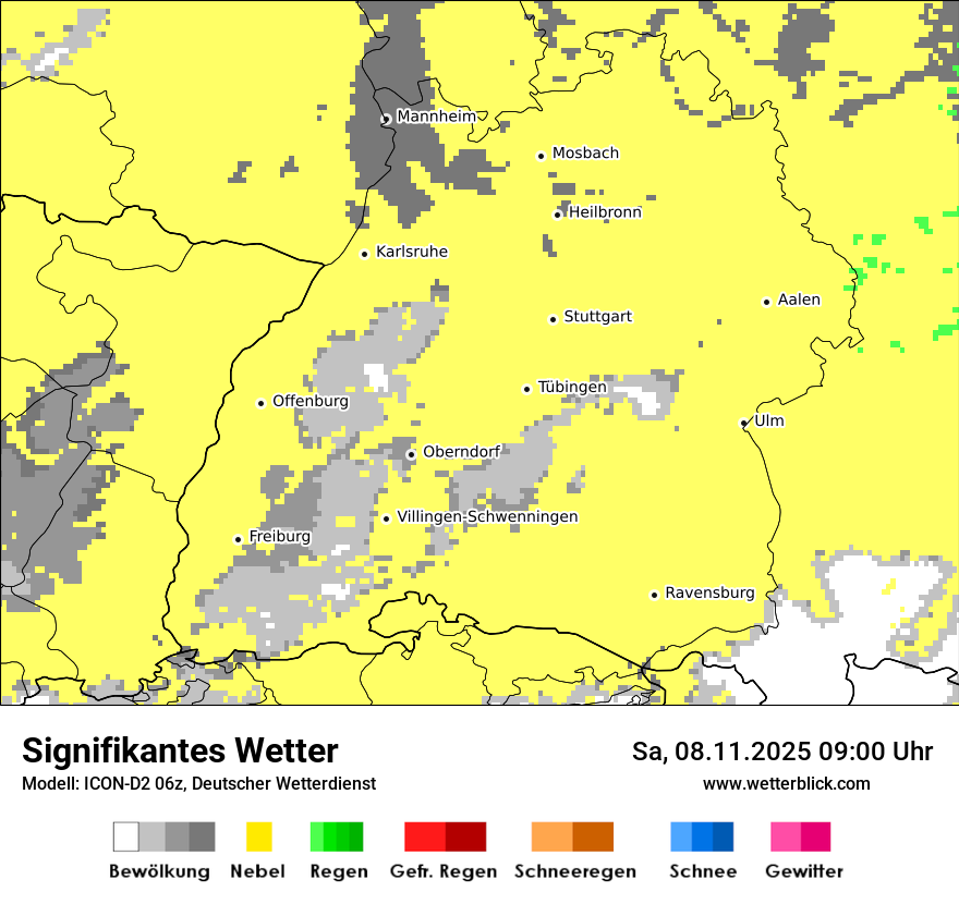 Modellkarten Signifikantes Wetter