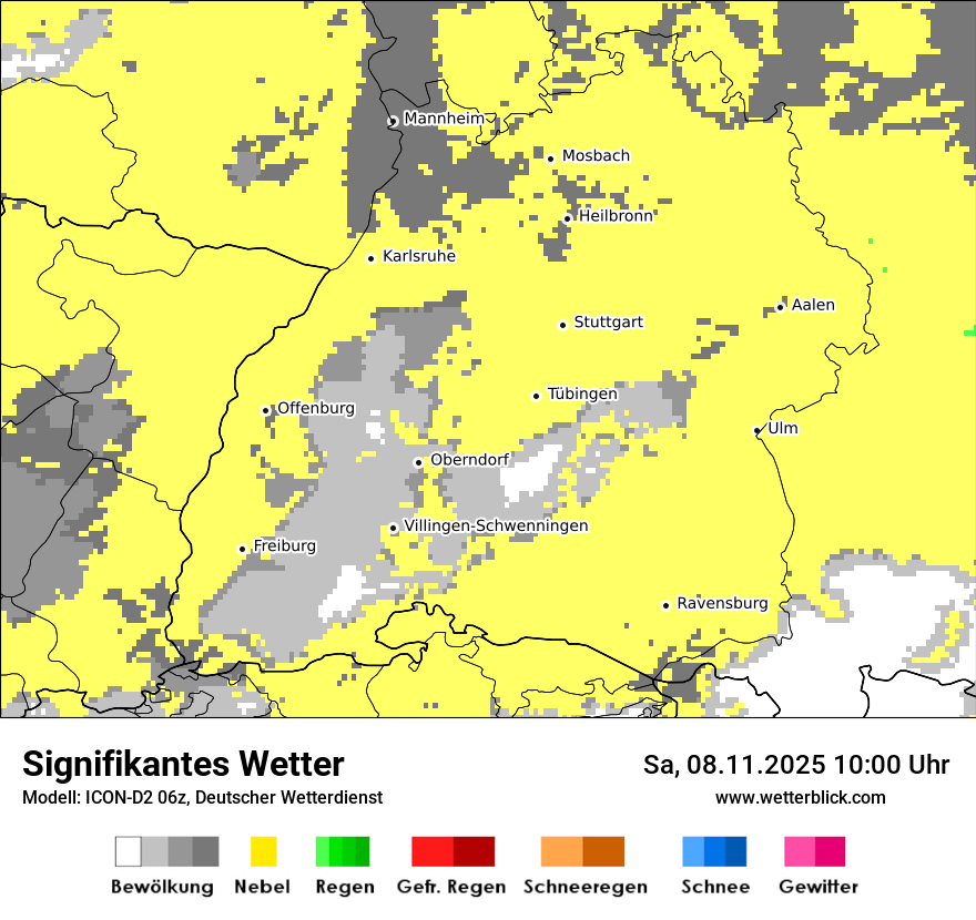 Modellkarten Signifikantes Wetter