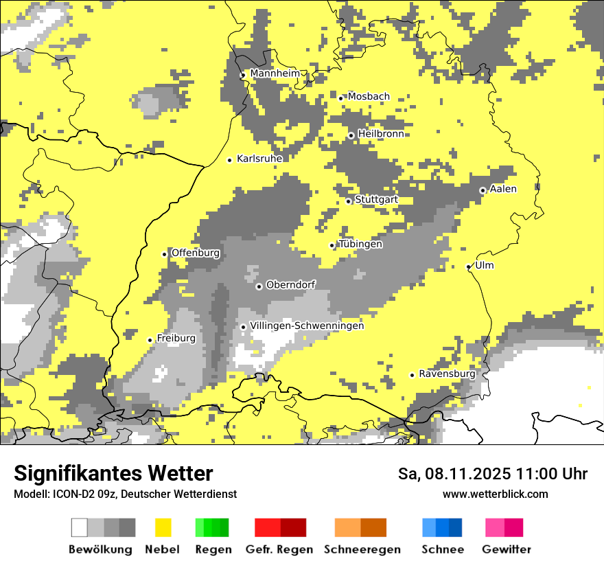 Modellkarten Signifikantes Wetter