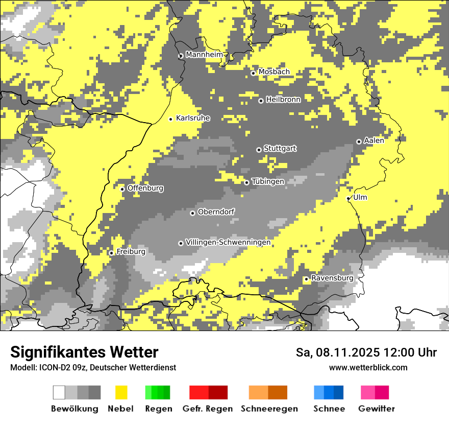 Modellkarten Signifikantes Wetter