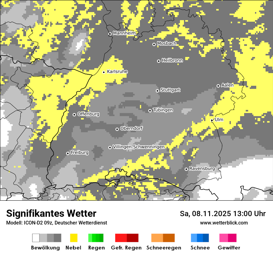 Modellkarten Signifikantes Wetter
