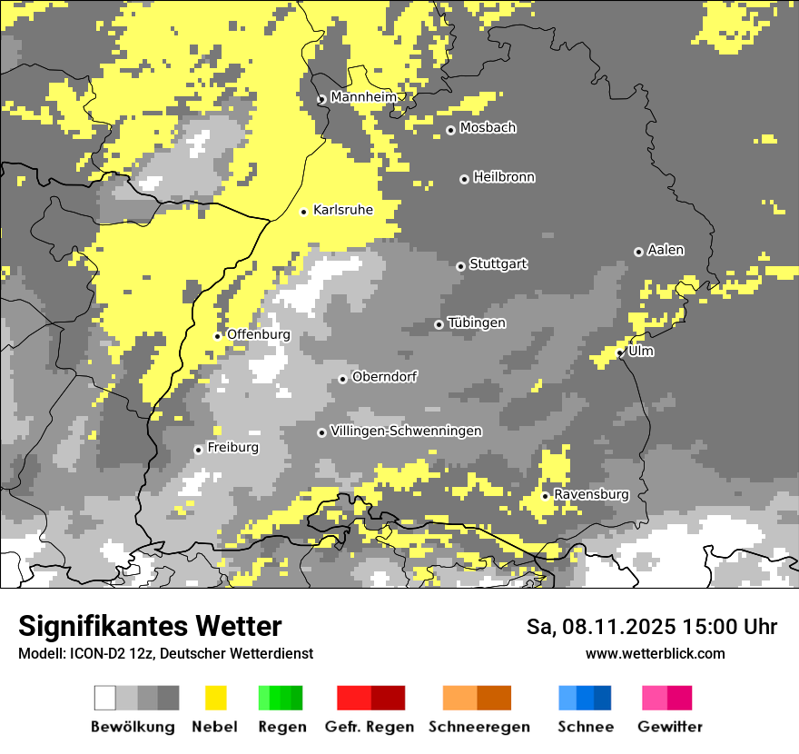 Modellkarten Signifikantes Wetter