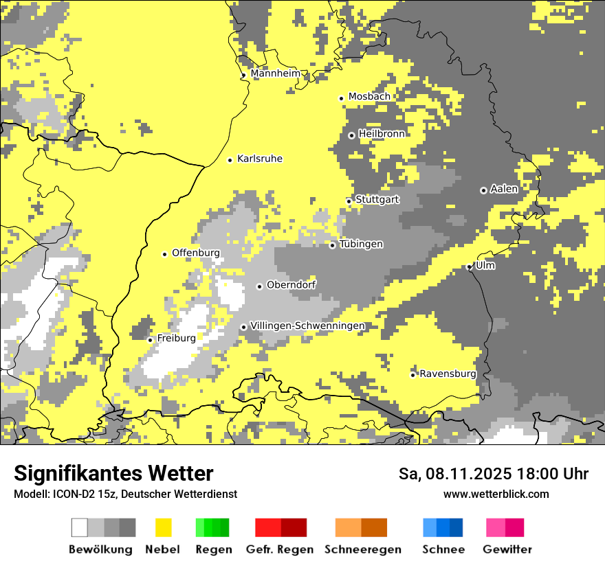 Modellkarten Signifikantes Wetter