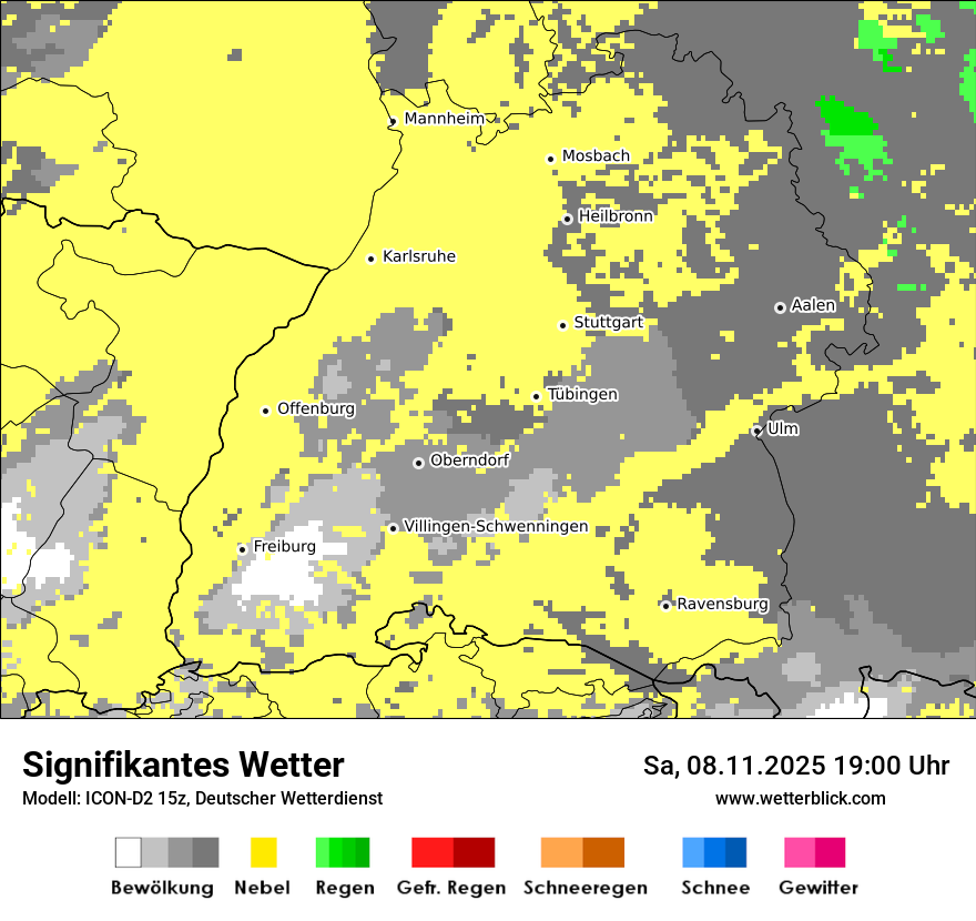 Modellkarten Signifikantes Wetter