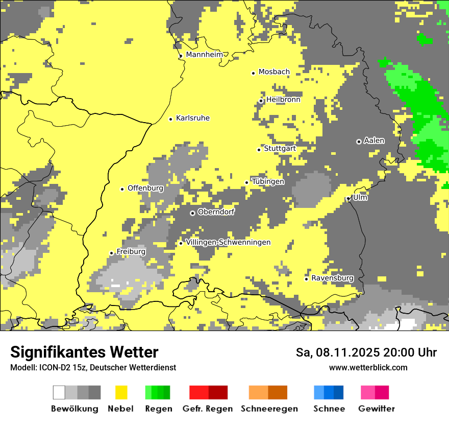 Modellkarten Signifikantes Wetter
