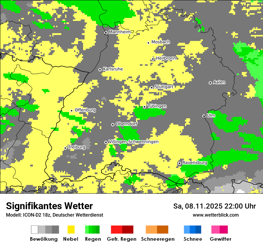 Modellkarten Signifikantes Wetter
