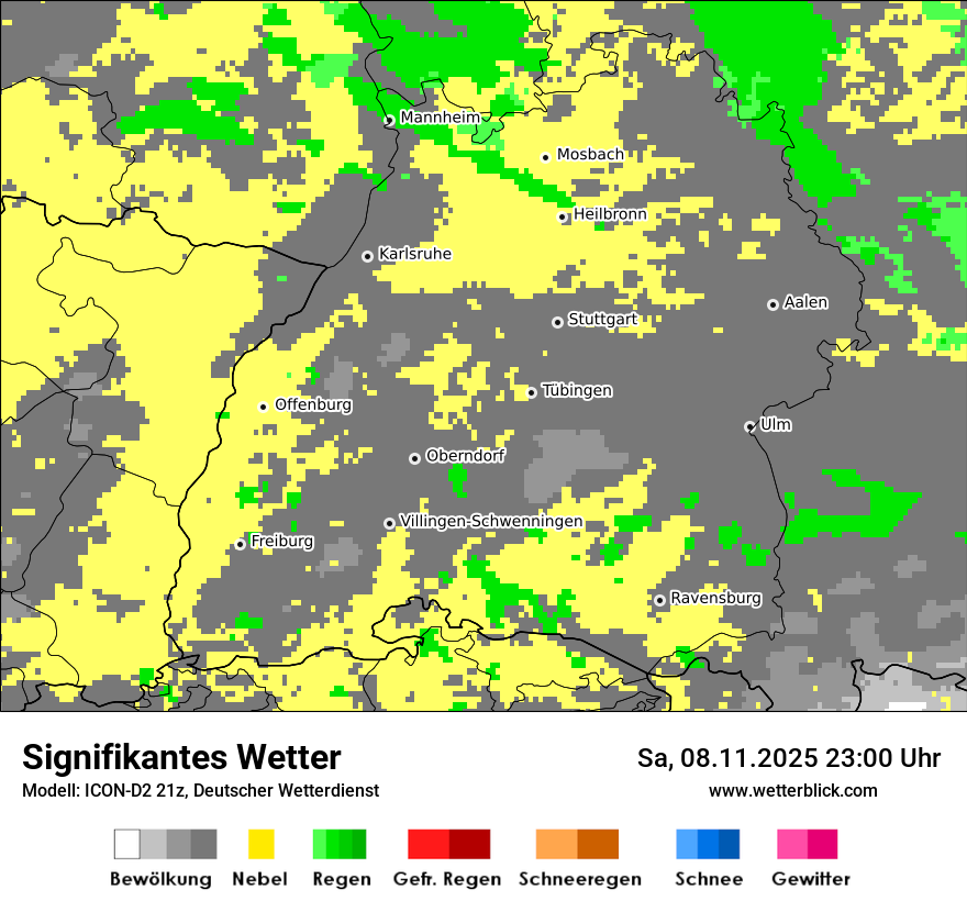 Modellkarten Signifikantes Wetter