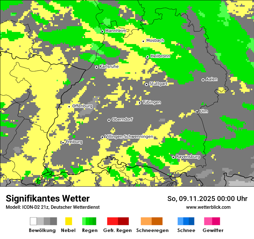 Modellkarten Signifikantes Wetter