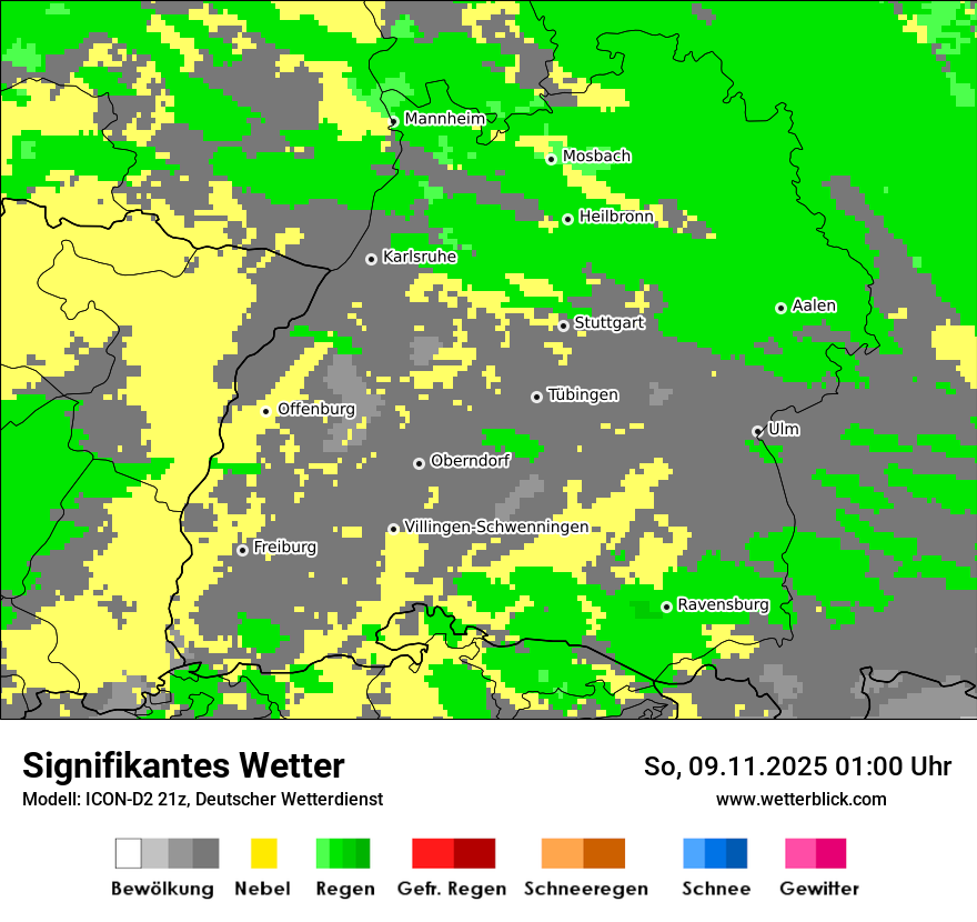 Modellkarten Signifikantes Wetter