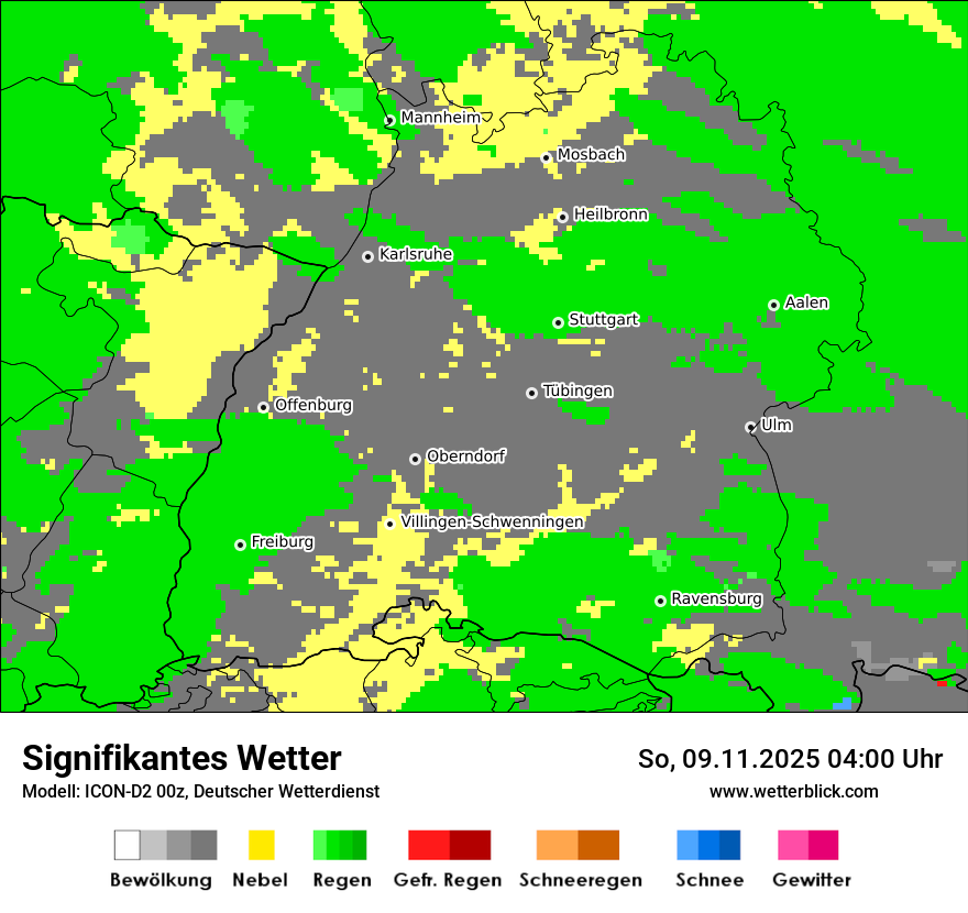 Modellkarten Signifikantes Wetter