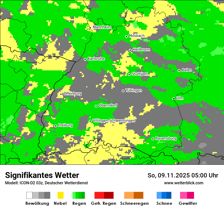Modellkarten Signifikantes Wetter