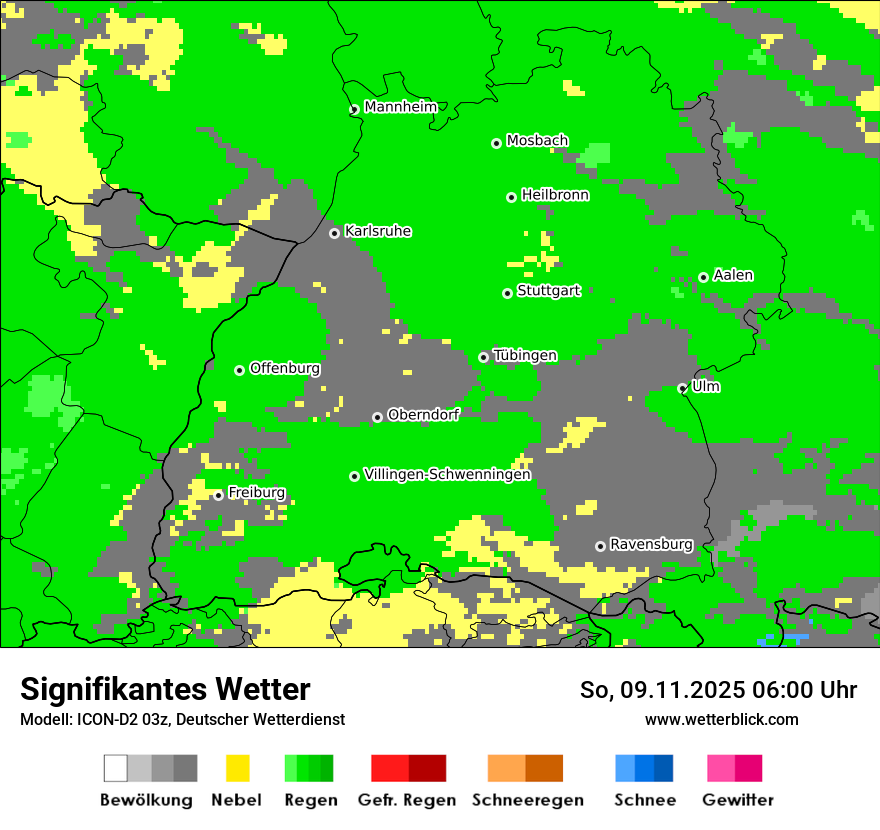 Modellkarten Signifikantes Wetter
