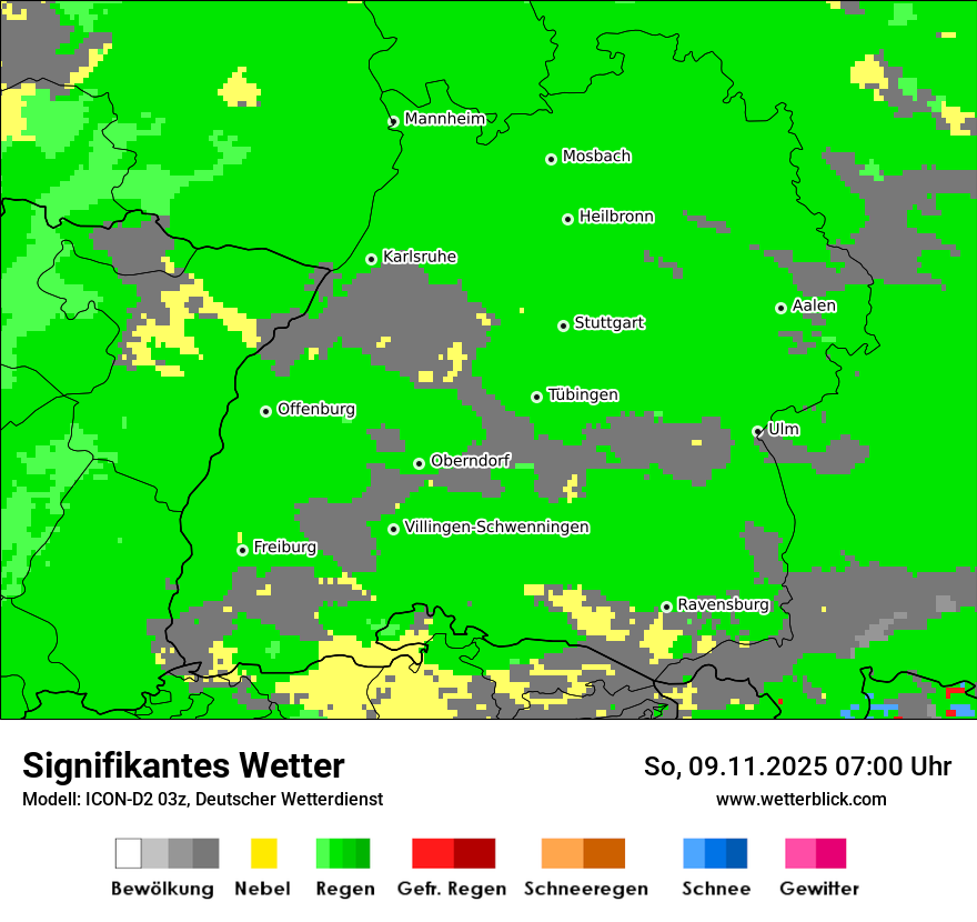 Modellkarten Signifikantes Wetter