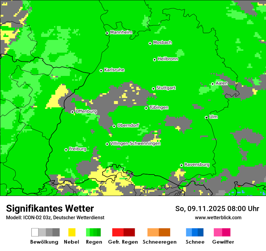 Modellkarten Signifikantes Wetter