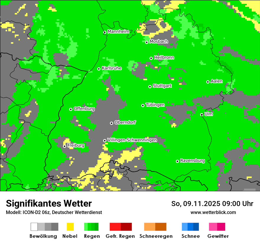 Modellkarten Signifikantes Wetter