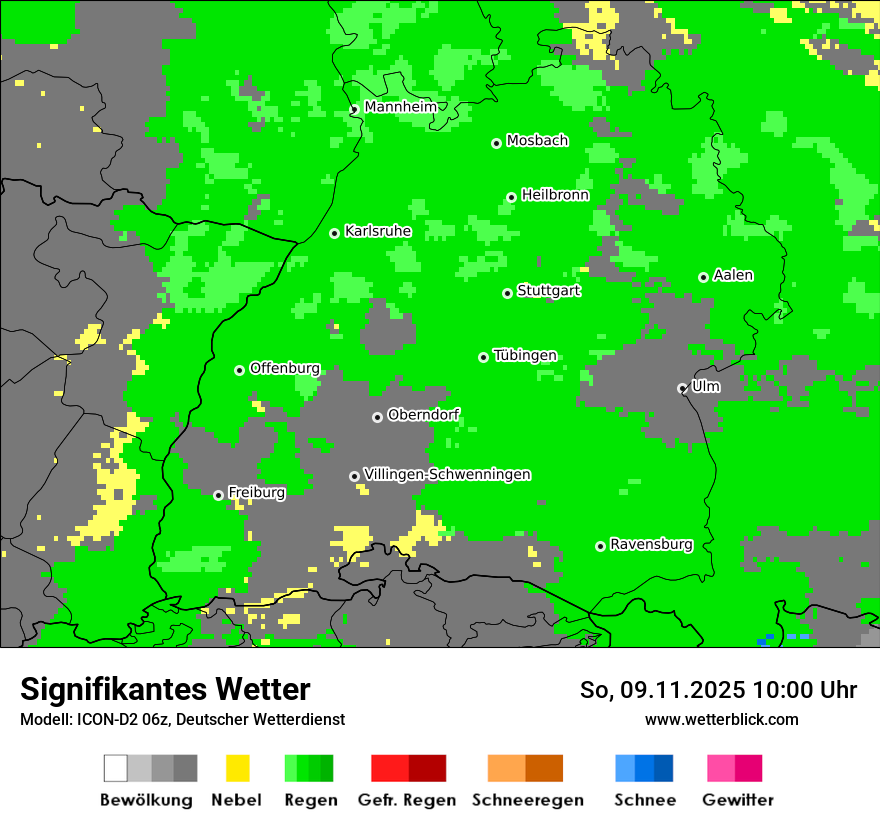 Modellkarten Signifikantes Wetter