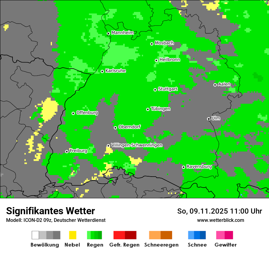 Modellkarten Signifikantes Wetter