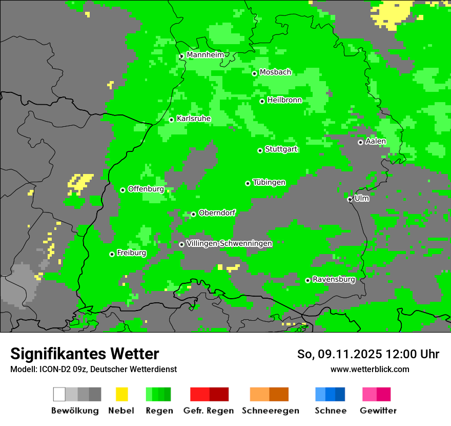 Modellkarten Signifikantes Wetter