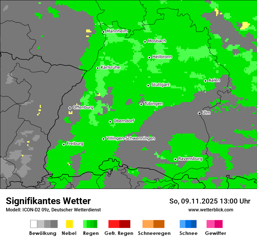 Modellkarten Signifikantes Wetter