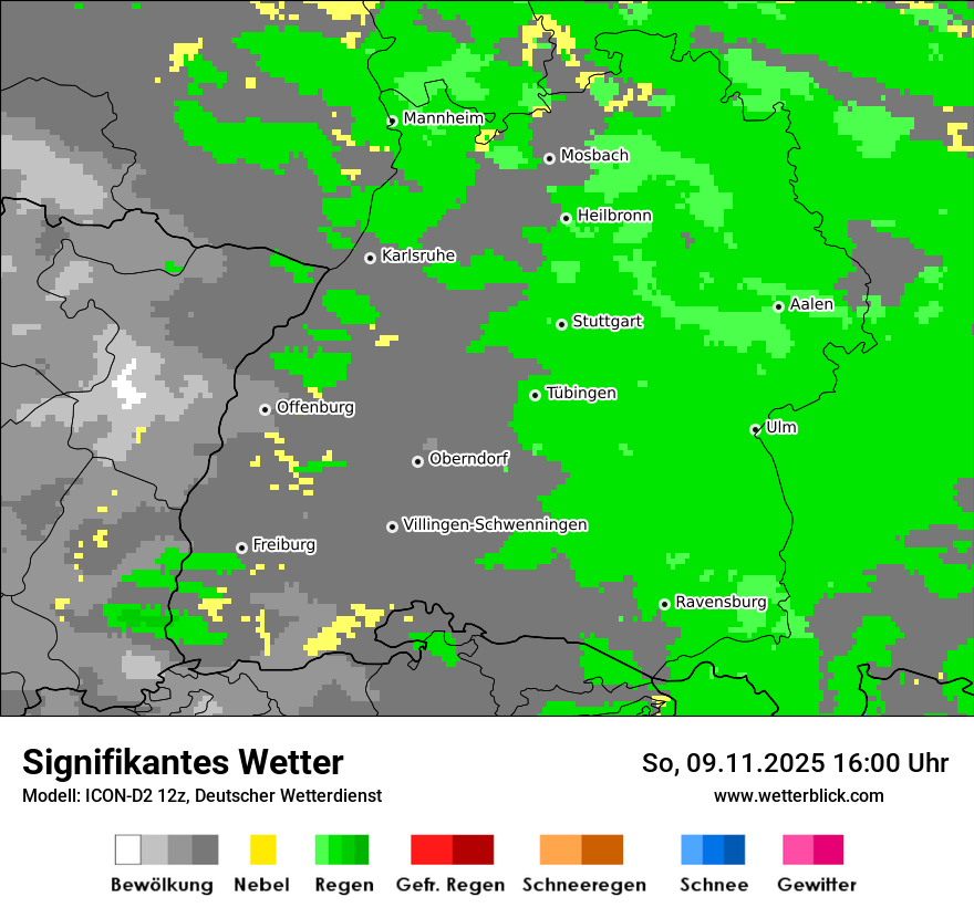 Modellkarten Signifikantes Wetter