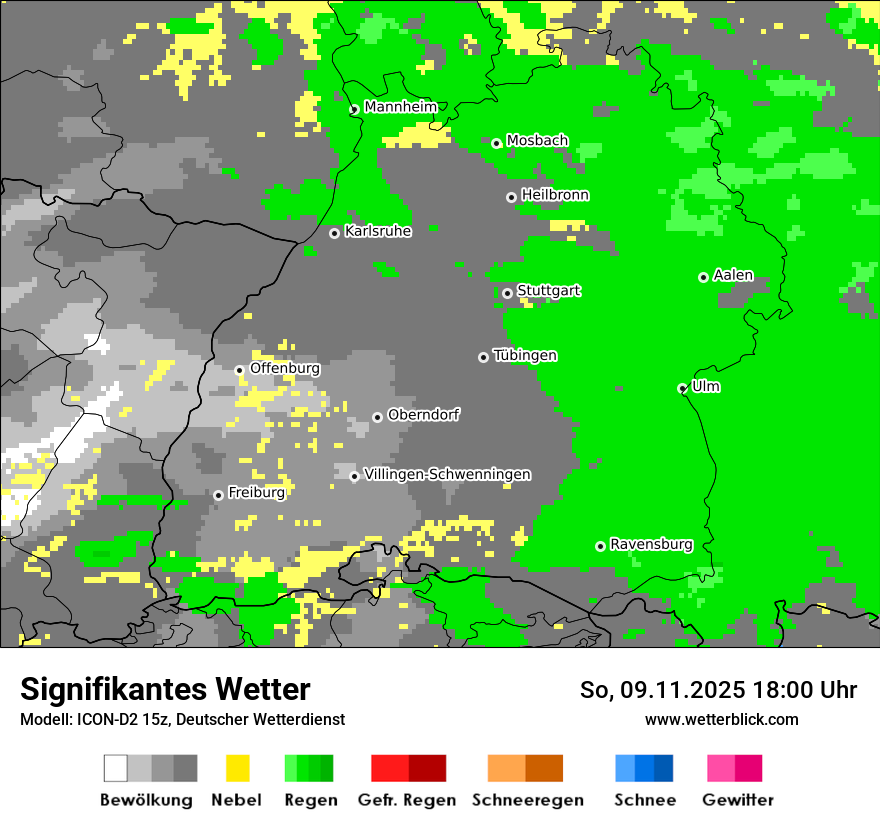 Modellkarten Signifikantes Wetter