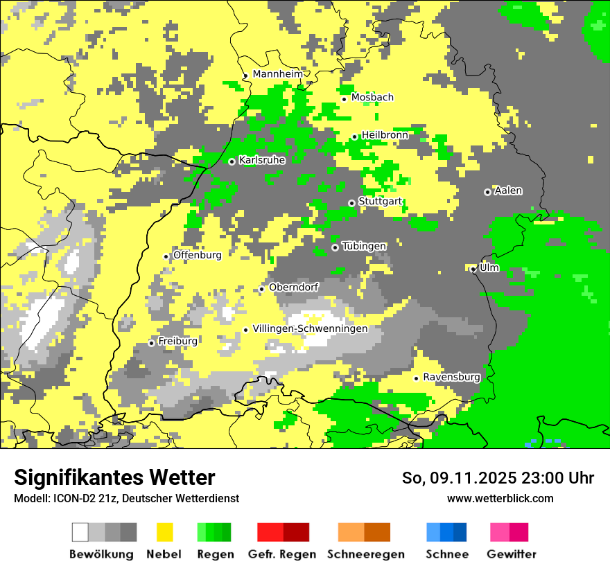 Modellkarten Signifikantes Wetter