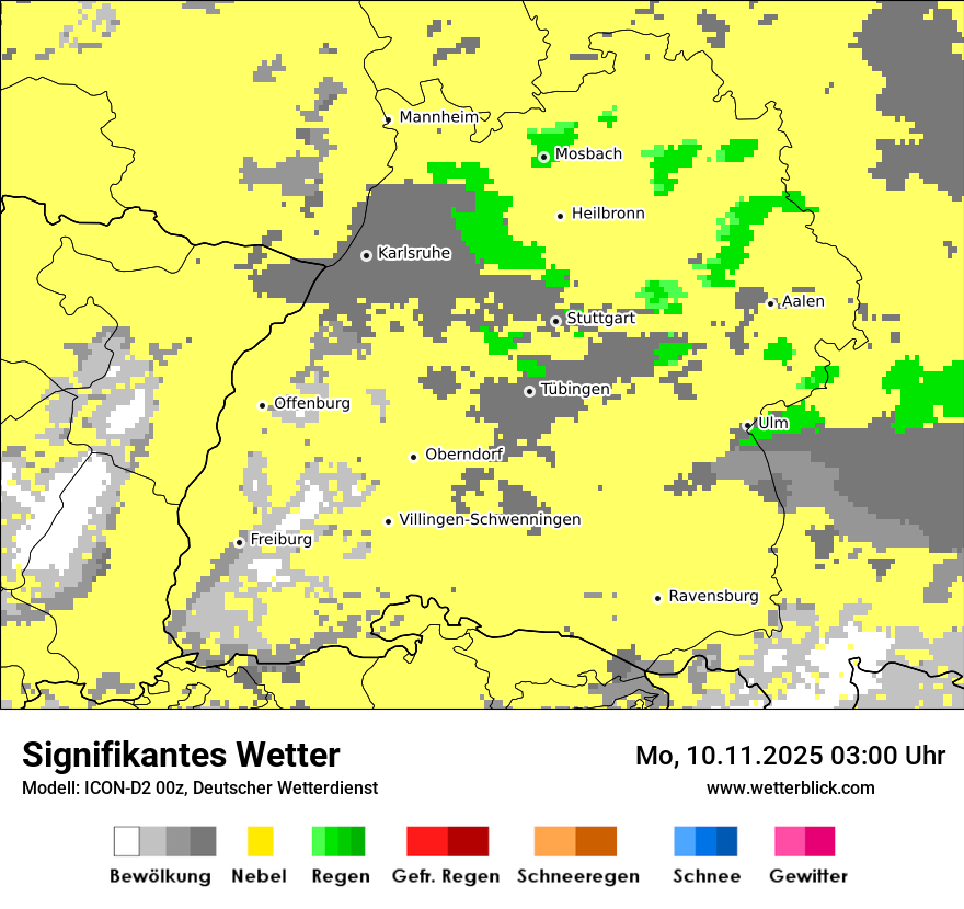 Modellkarten Signifikantes Wetter