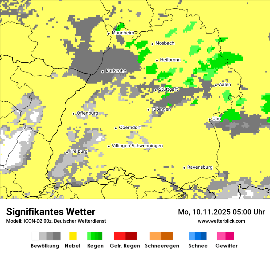 Modellkarten Signifikantes Wetter