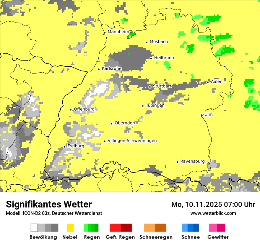 Modellkarten Signifikantes Wetter