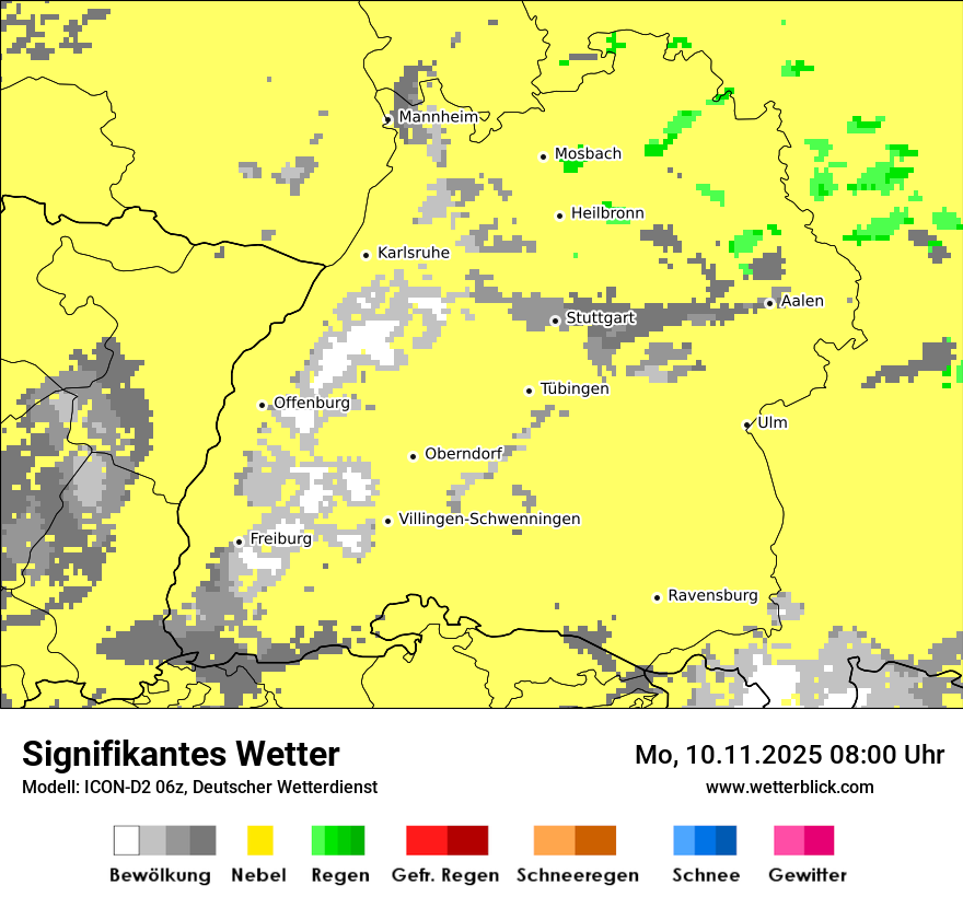 Modellkarten Signifikantes Wetter